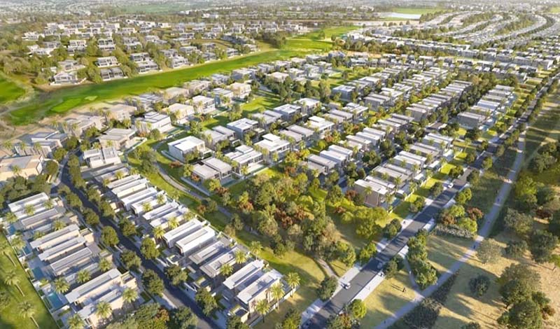 areal image of dubai hills real estate