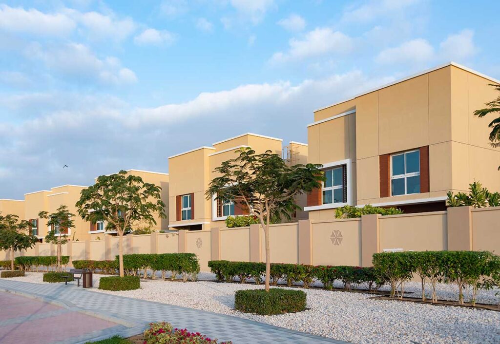 Villas/townhouses gated compound development in a upper middle class neighborhood